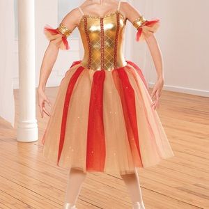 Carnevale Red and Gold Ballet Costume